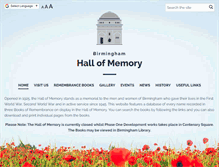 Tablet Screenshot of hallofmemory.co.uk